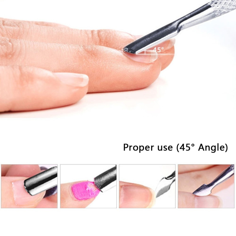 Cuticle pusher Nail polish remover tool double ends