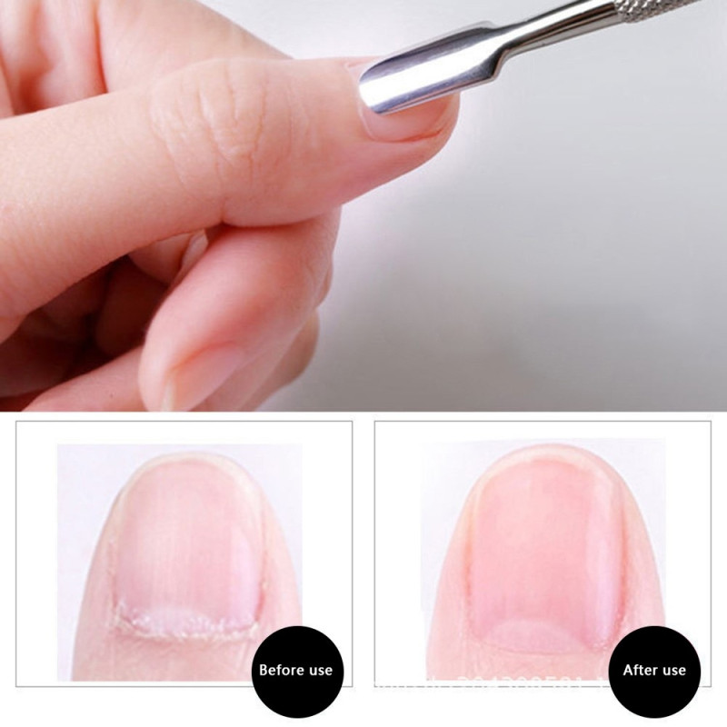 Cuticle pusher Neglelakfjernerværktøj dobbelte ender