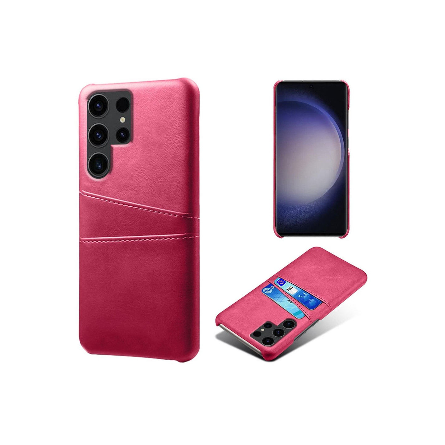 Samsung Galaxy S24 Ultra KSQ Pu - Leather Coated Shell Hard Case