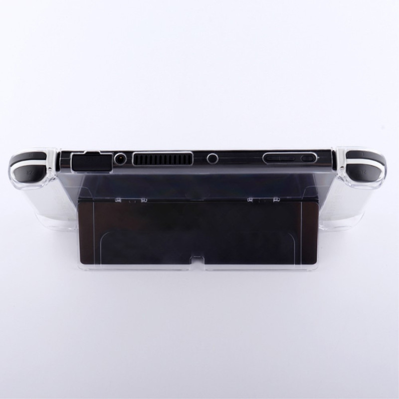 Kompatibel med Nintendo Switch OLED Protector Transparent Case med Kickstand
