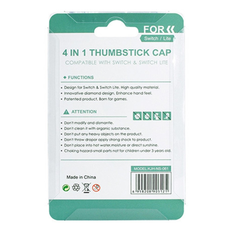 Kompatibel med Nintendo Switch Switch Lite Cartoon Silikoneknapper - Hvid+blå