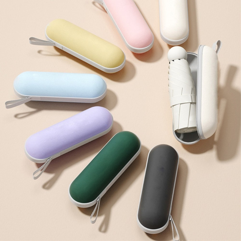 Stable Umbrella Anti - UV foldable Compact with capsule case