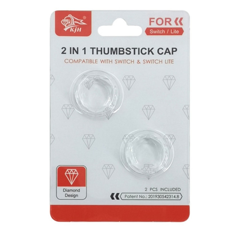 2pcs Compatible with Nintendo Switch Switch Lite Joystick Thumb Stick Grip - Transparent