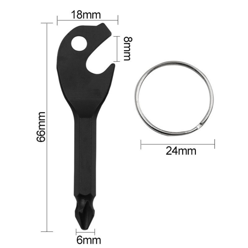 Portable Bottle Opener Key Design Mini Phillips Screwdriver