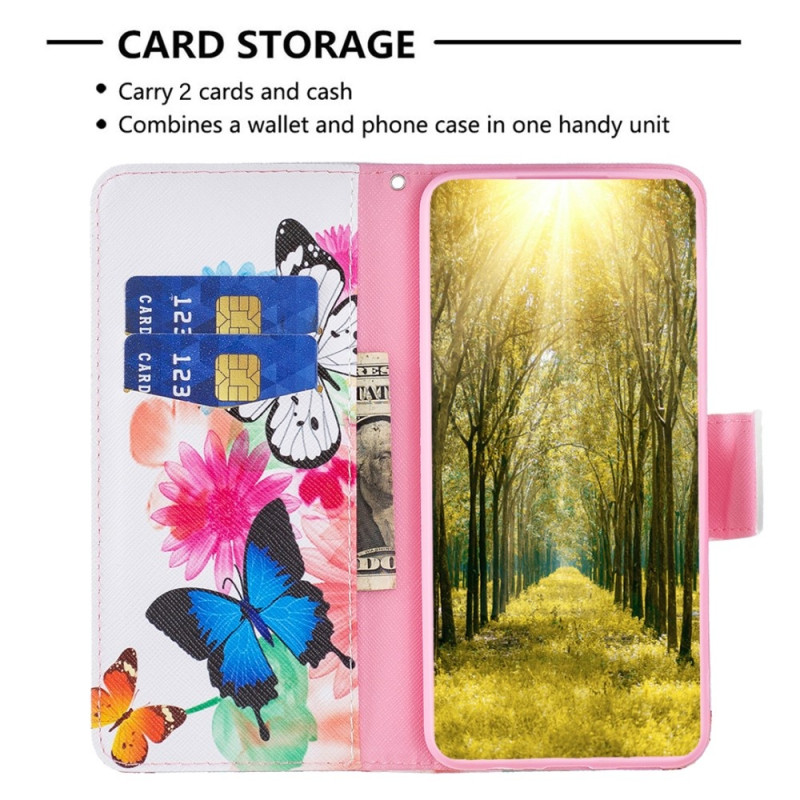 For Samsung Galaxy S24 Ultra Wallet Stand Case Pattern Phone Cover