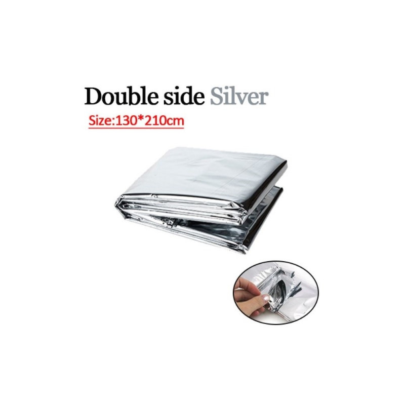 nødteppe Survival Rescue Førstehjelpsfolie Termisk teppe 130x210cm