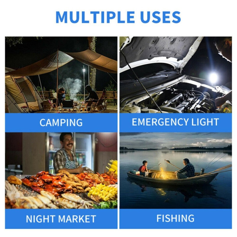 Solar Camping Lanterna Lampetelt Oppladbar fjernkontroll