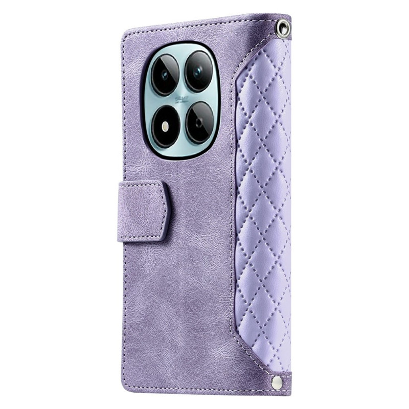 Xiaomi Redmi Note 15 Pro 5G Zipper Wallet Case Rhombus Stitching Line Puhelinsuojus