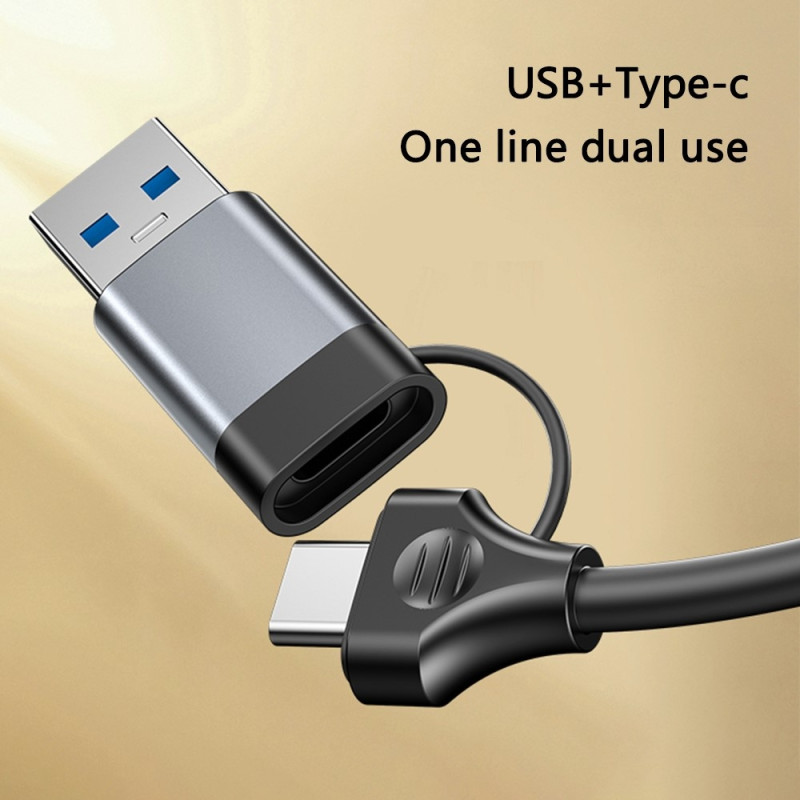 USB + USB - C keskitinsovitinmuunnin USB 3.0 + 3xUSB 2.0 + PD 100W