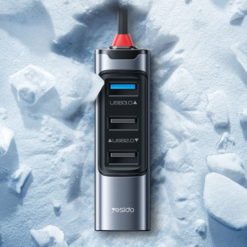 USB + USB - C keskitinsovitinmuunnin USB 3.0 + 3xUSB 2.0 + PD 100W