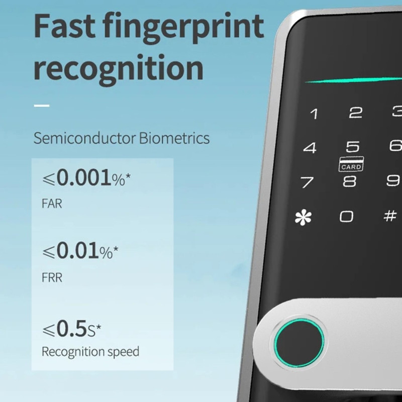 Smart dørlås Elektronisk lås A1 Tuya WiFi fingeravtrykk dynamisk passord NFC