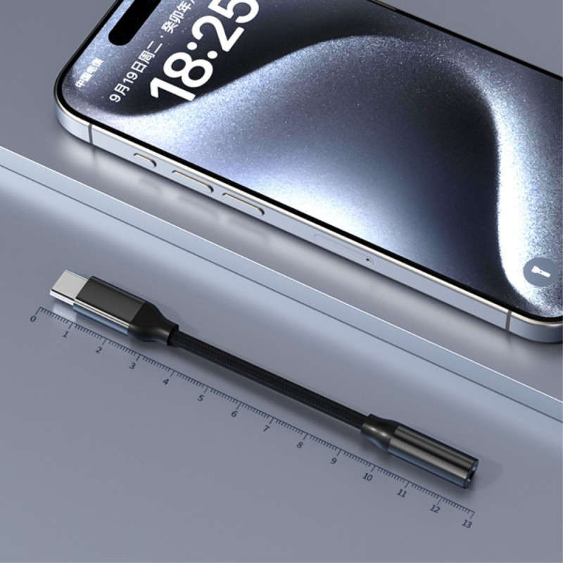 for f.eks. iPhone 15 USB - C hann til 3,5 mm kvinnelig AUX - hodetelefonadapter