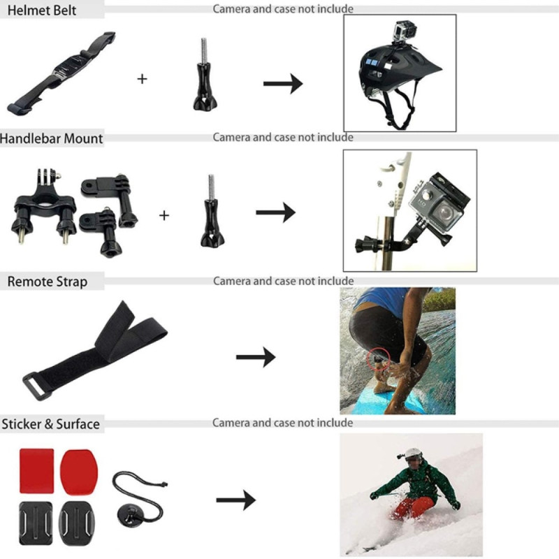 54 - i - 1 tilbehør til GoPro Hero 12 11 10 9 Masser af gode ting