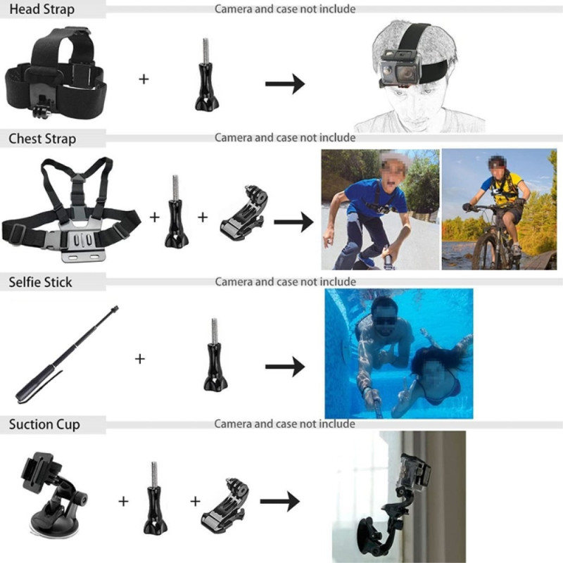54 - i - 1 Tilbehør til GoPro Hero 12 11 10 9 Massevis av gode ting
