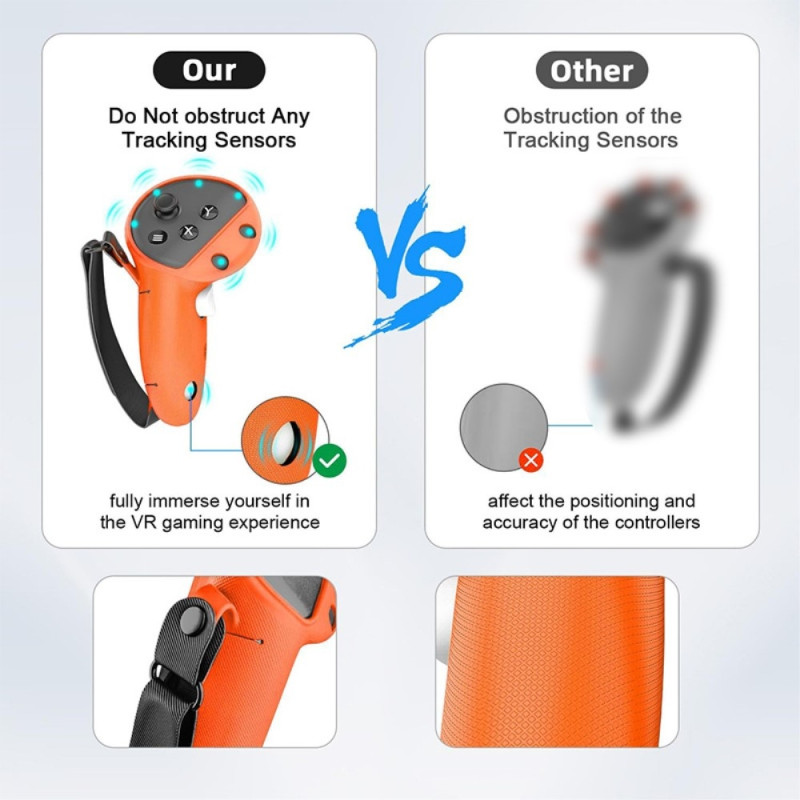 Beskyttelsesdekselgrep for kontroll Oculus Meta Quest 3 VR
