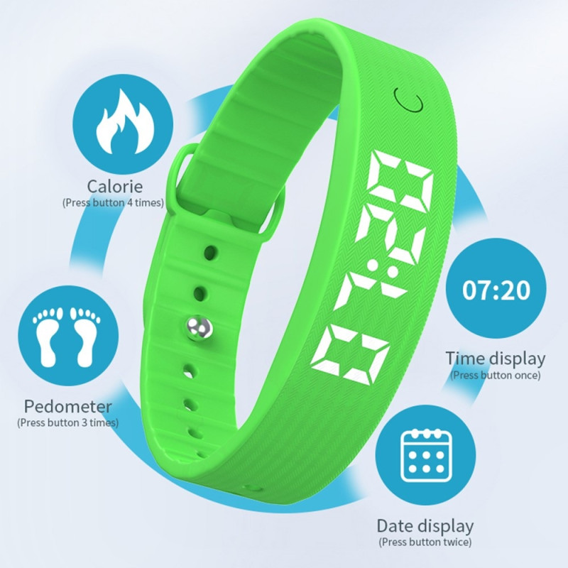Smart bracelet vibrating alarm sleep monitoring digital display