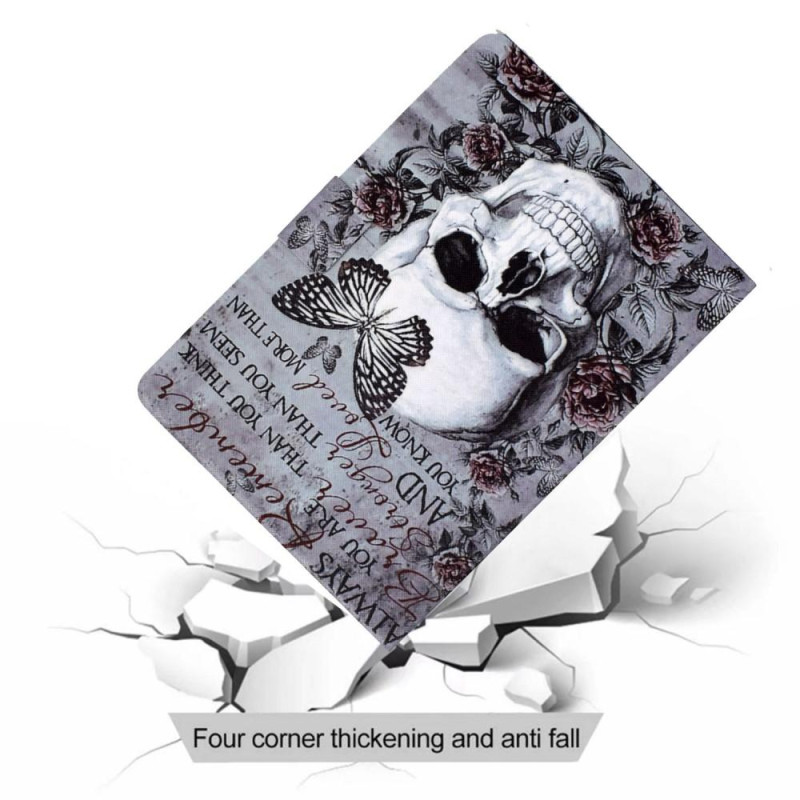 For iPad 10.9 (2022) Tablet Case Cover Foldable Stand - Skull