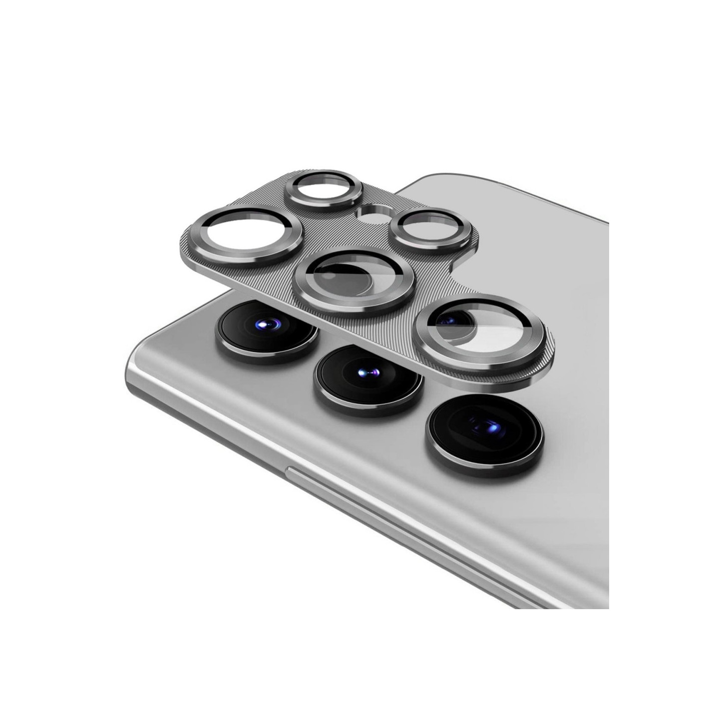 ENKAY kameralinsedeksel til Samsung Galaxy S24 Ultra aluminiumslegering+herdet glass