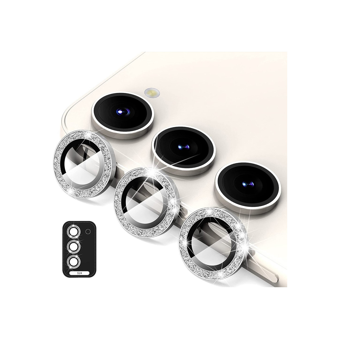 ENKAY For Samsung Galaxy S24 Camera Lens Protector Tempered Glass