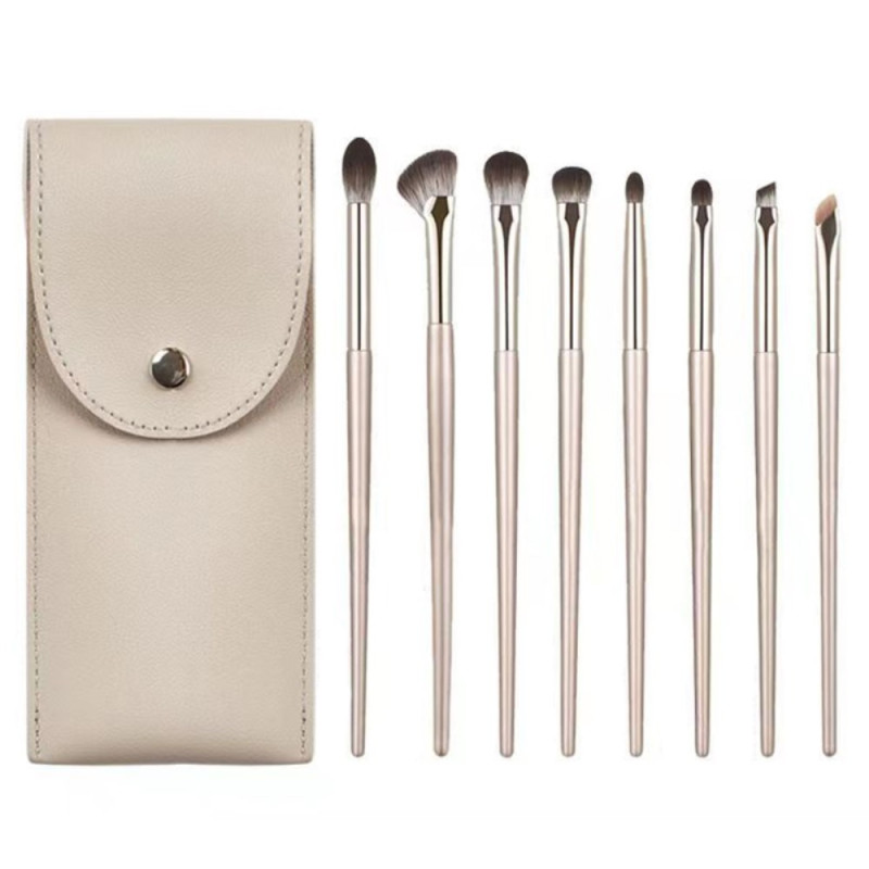 8 pcs Eye shadow brush set Soft fiber eye makeup brushes + bag