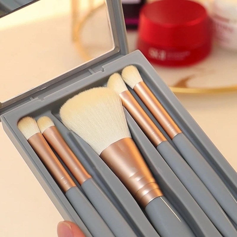 5 stk Concealer Blending Brush Kit fibersminke Øyenskygge sminke