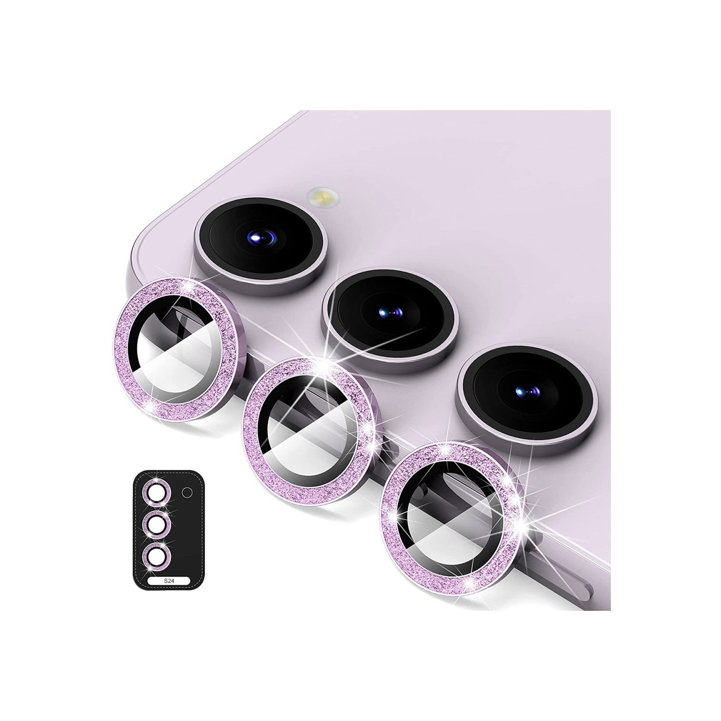 ENKAY Til Samsung Galaxy S24 Kamera Linsebeskytter Hærdet Glas Glitter