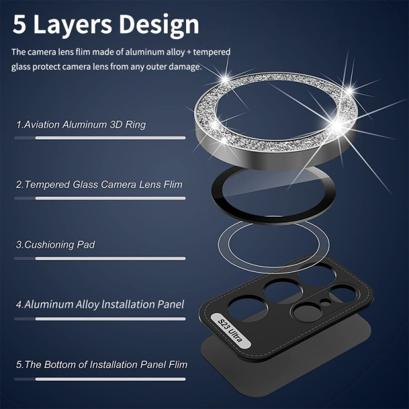 ENKAY For Samsung Galaxy S24 Camera Lens Protector Tempered Glass
