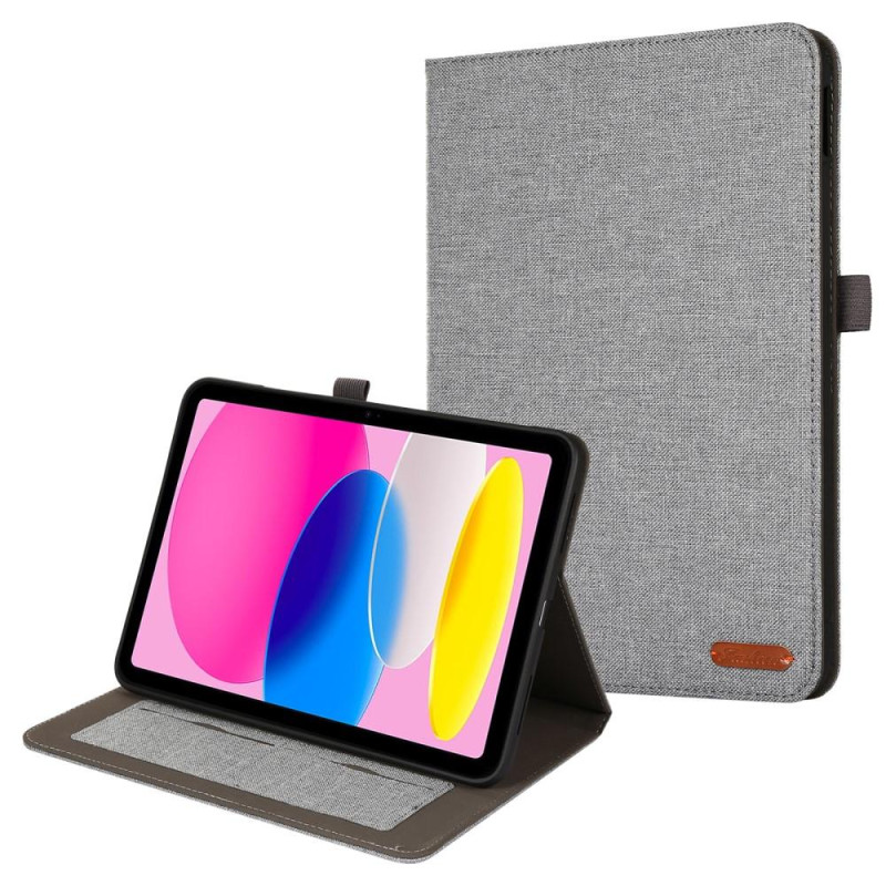 For iPad 10.9 (2022) Tablet Case Cover Cloth Texture - Gray