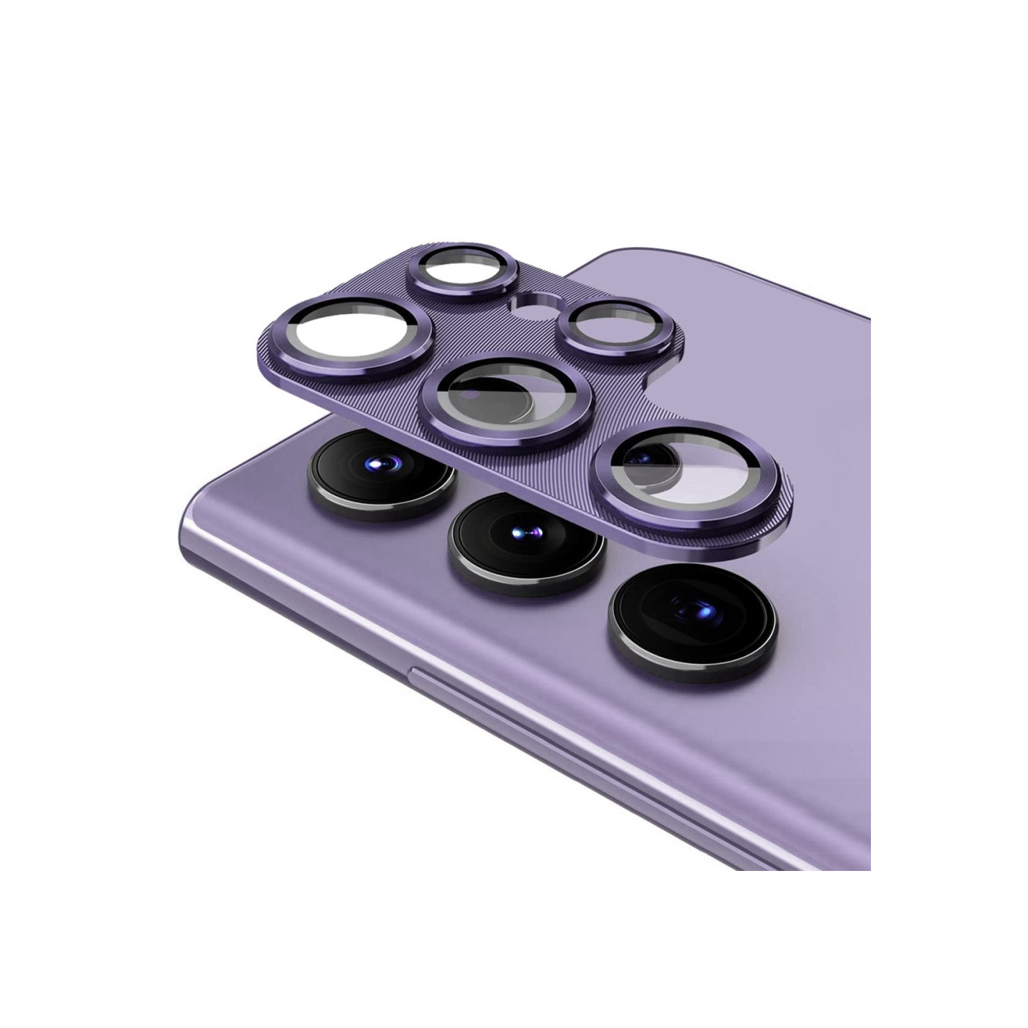 ENKAY For Samsung Galaxy S24 Ultra Camera Lens Protector Aluminium Alloy + Tempered Glass