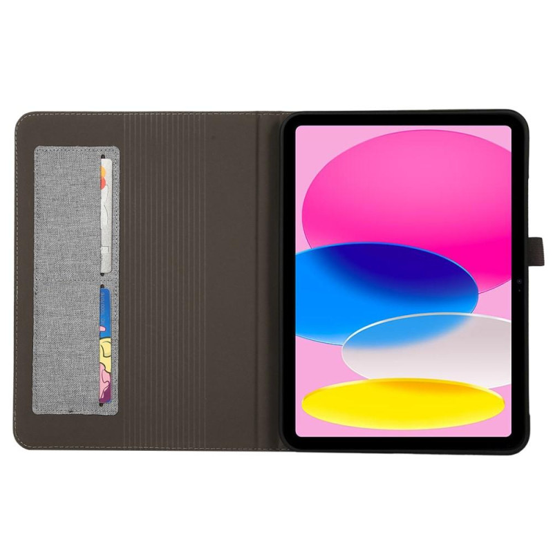 For iPad 10.9 (2022) Tablet Case Cover Cloth Texture - Gray
