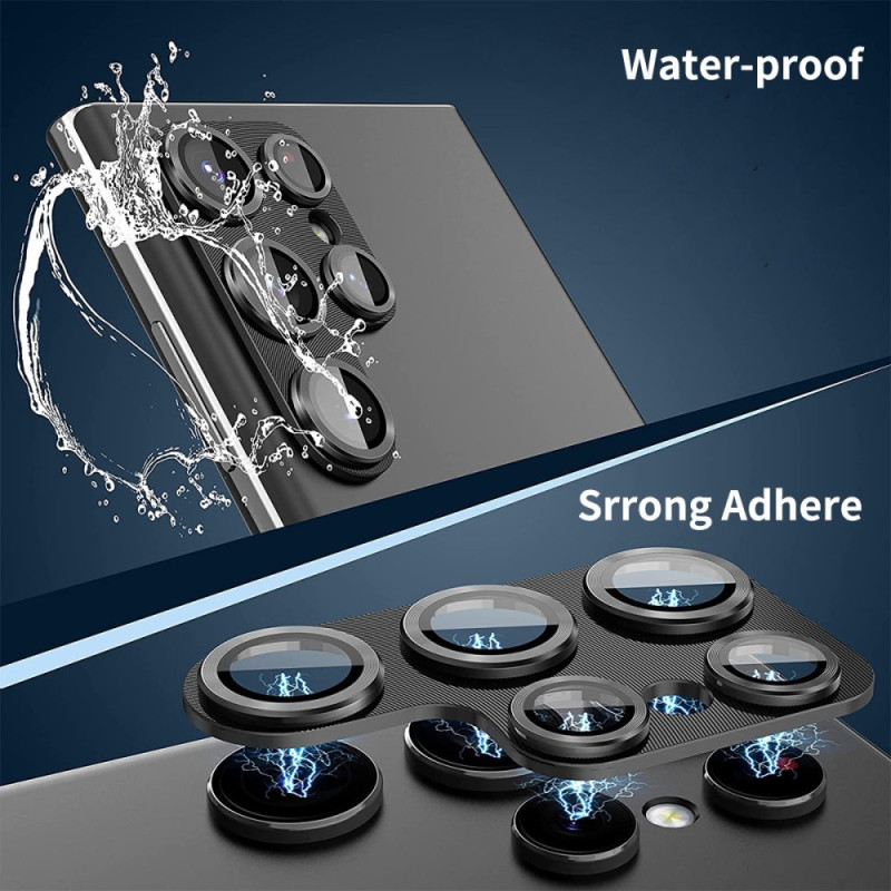 ENKAY For Samsung Galaxy S24 Ultra Camera Lens Protector Aluminium Alloy + Tempered Glass