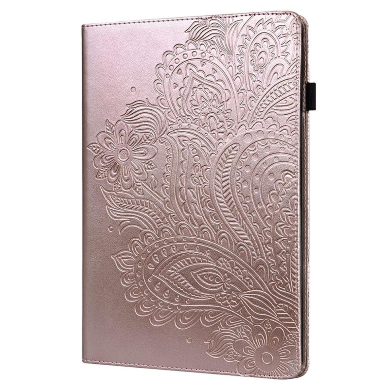 For iPad 10.9 (2022) Tablet Case Cover Flower Imprinting - Rose Gold