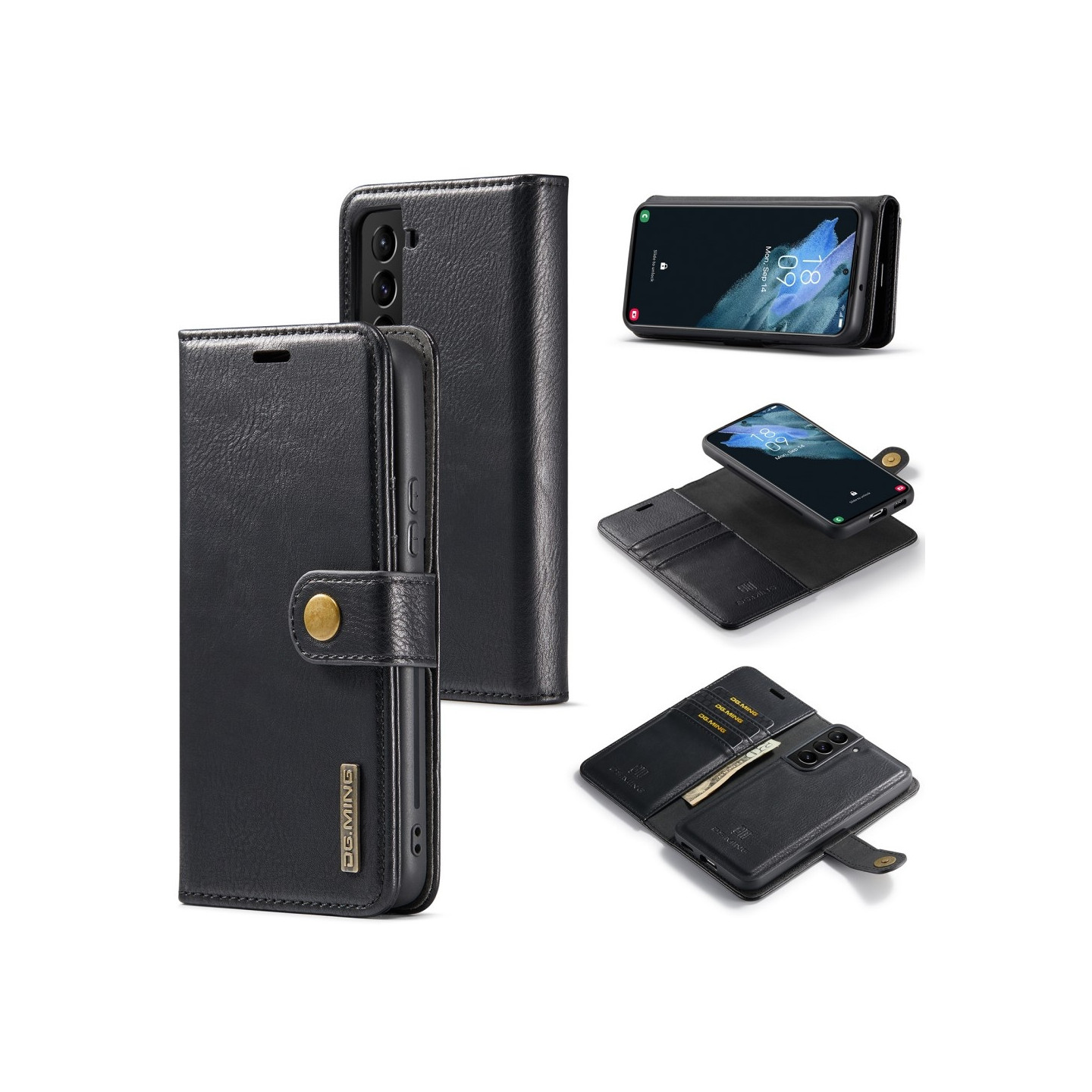 DG.MING Samsung Galaxy S24+ irrotettava 2 - in - 1 - lompakkokuori