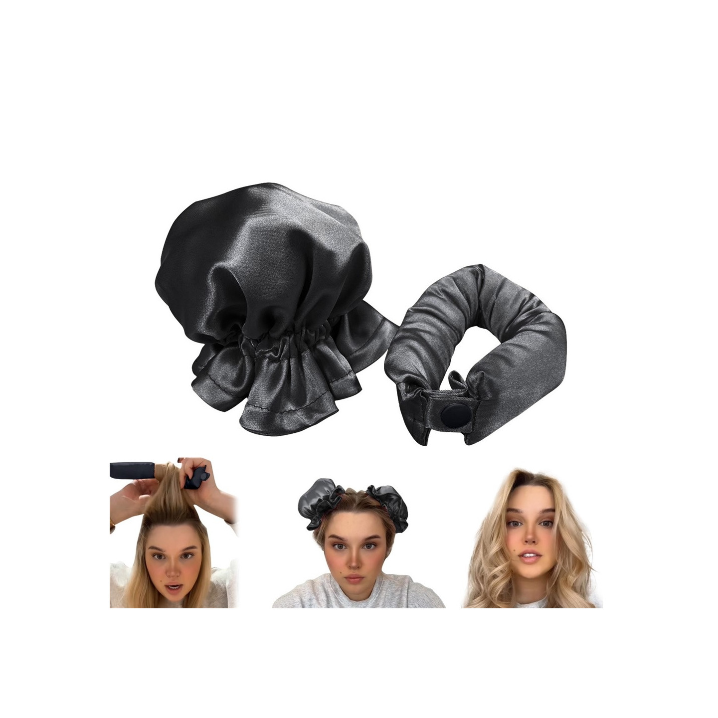 Overnight Hair Curler Bun Maker Curling Tool with protection