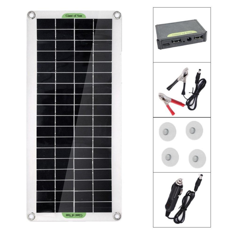 30W Portable Solar Panel Solar Charge Controller for Car Boat Camping