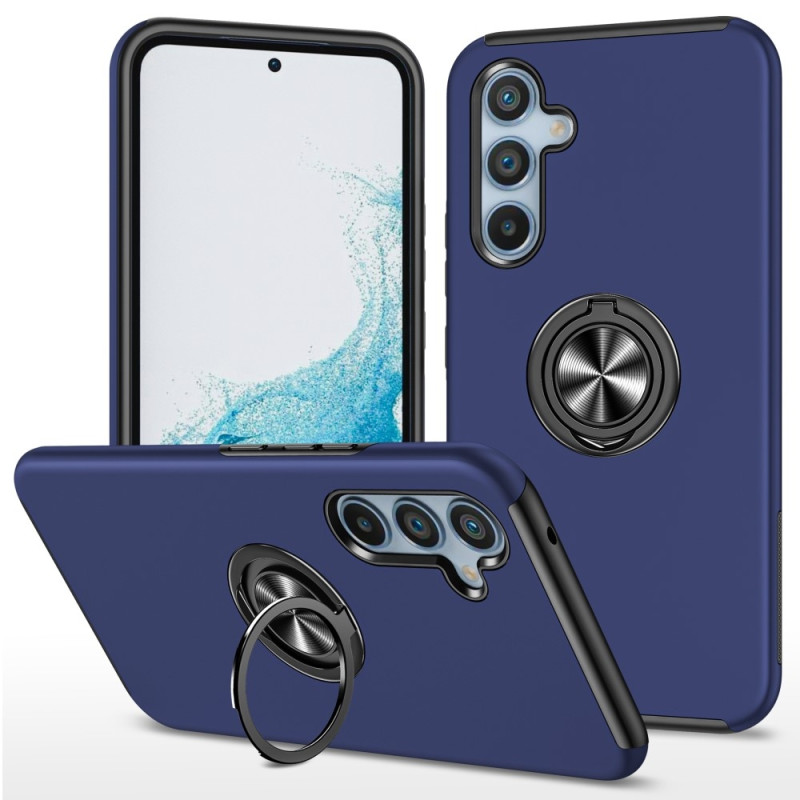 Samsung Galaxy S24 / S25 Hybrid Deksel Med Fingerring - Mørkeblå