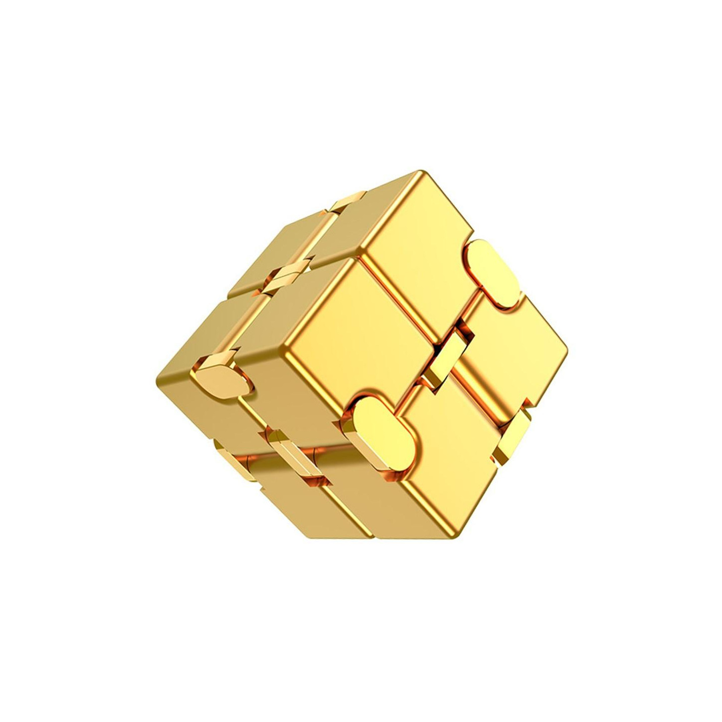 Fidget Spinner Infinite Cube Metal Stress Relief Flip Block - Gold