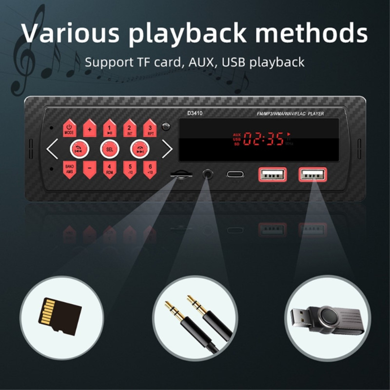 Bil Bluetooth MP3 - afspiller Bilstereo TF - kort U - Disk FM - radio