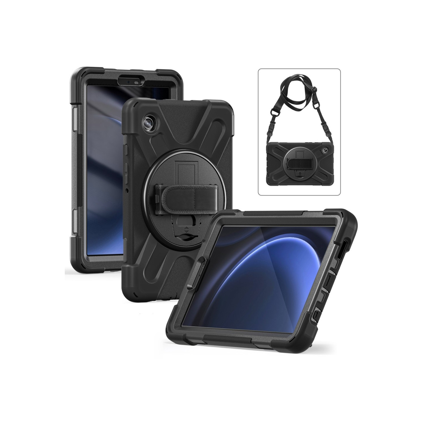 Samsung Galaxy Tab A9 Heavy Duty Armor Veske med Skulderrem
