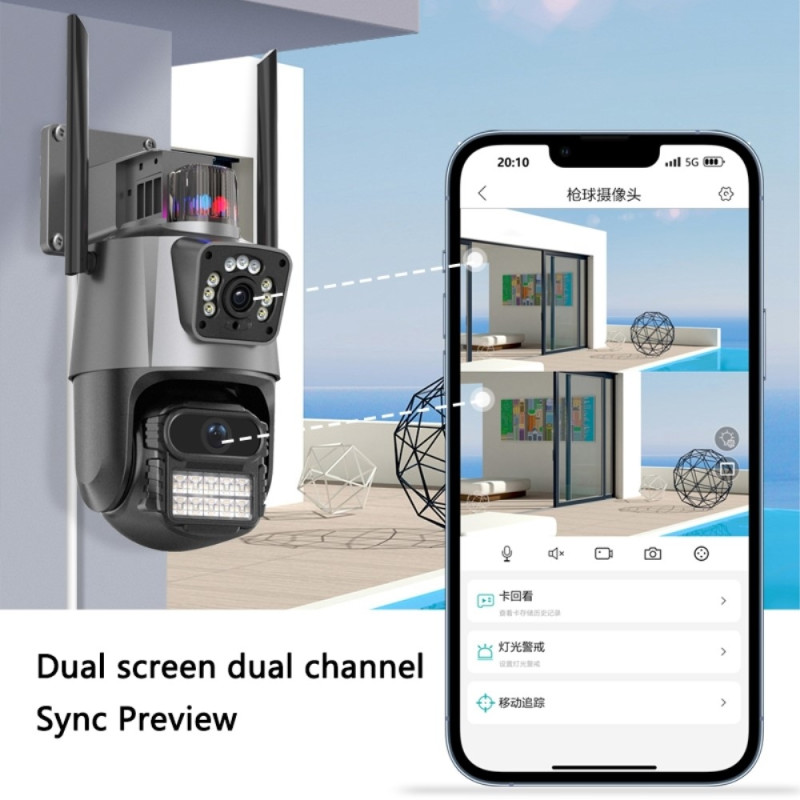 Outdoor Waterproof Intercom Monitor Ball Machine WiFi Camera