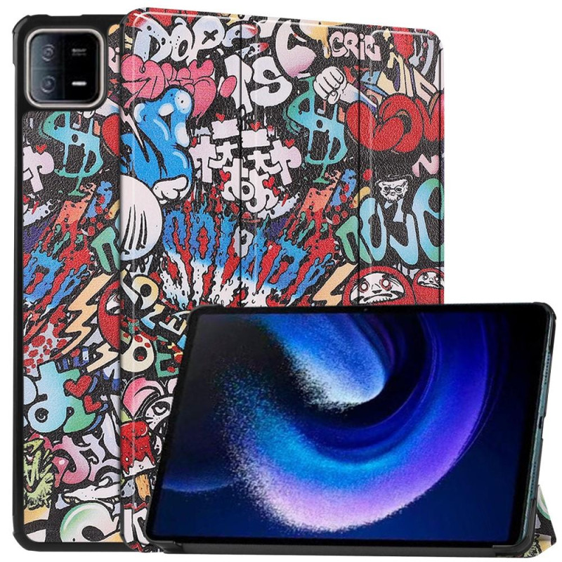 Xiaomi Pad 6 - jalustan Slim Fit - kansi - Graffiti