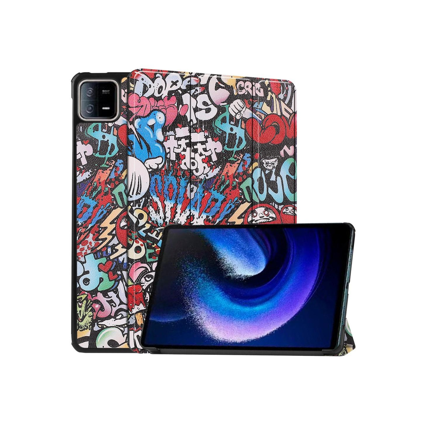 Xiaomi Pad 6 - jalustan Slim Fit - kansi - Graffiti