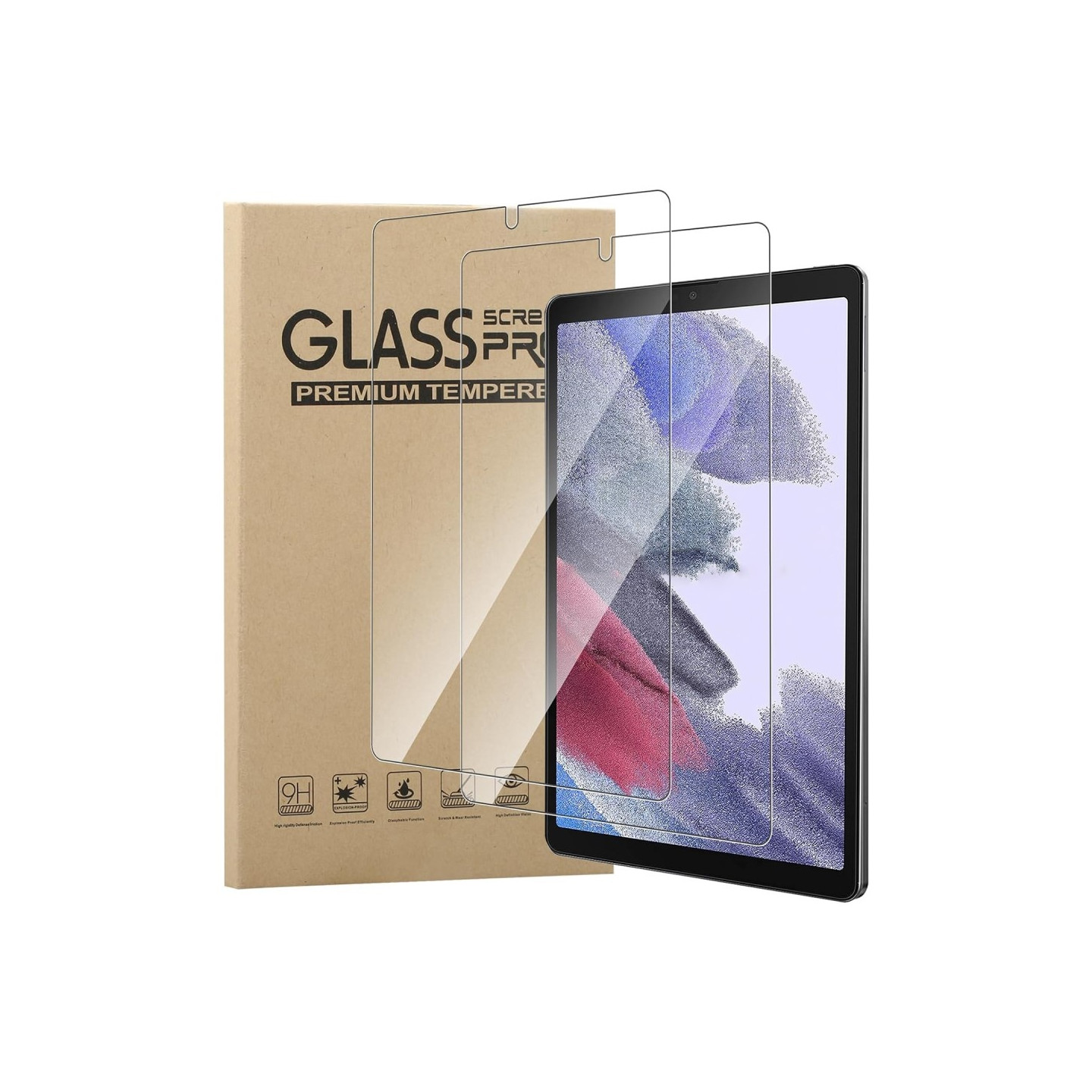 2stk herdet glass skjermbeskyttere til Samsung Galaxy Tab A9