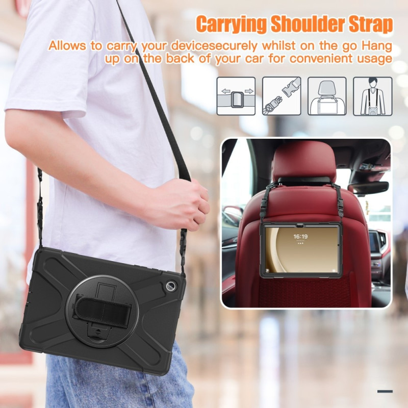 Samsung Galaxy Tab A9+ Kraftig rustningsveske med skulderrem