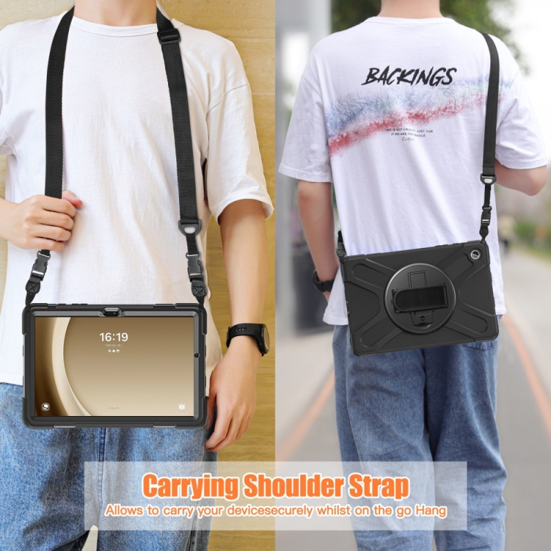 For Samsung Galaxy Tab A9+ Case Kickstand Tablet Cover with Shoulder Strap
