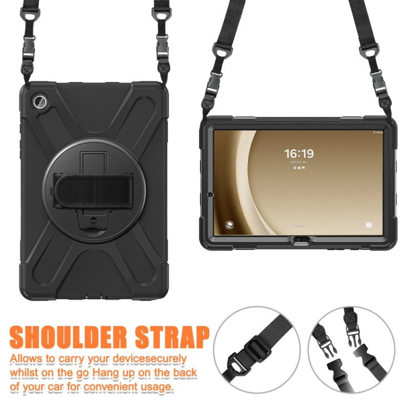 For Samsung Galaxy Tab A9+ Case Kickstand Tablet Cover with Shoulder Strap