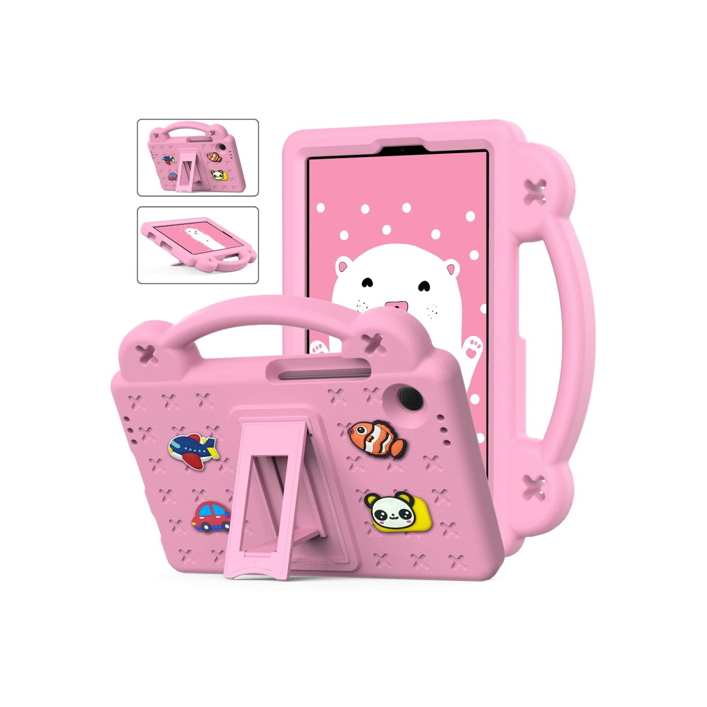 Til Samsung Galaxy Tab A9 EVA Foam Stativdeksel - Rosa