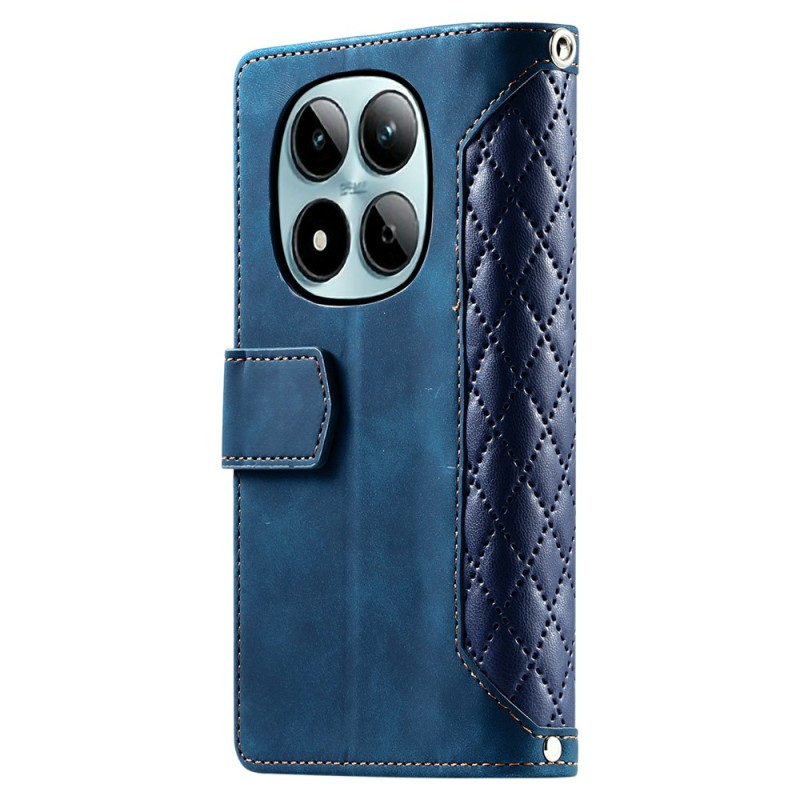 Xiaomi Redmi Note 15 Pro 5G Zipper Wallet Case Rhombus Stitching Line Puhelinsuojus