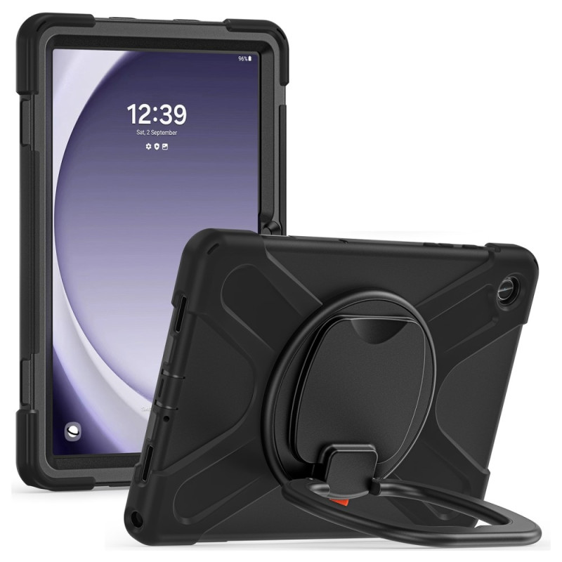 For Samsung Galaxy Tab A9+ Case PC+Silicone Tablet Cover with Rotating Kickstand