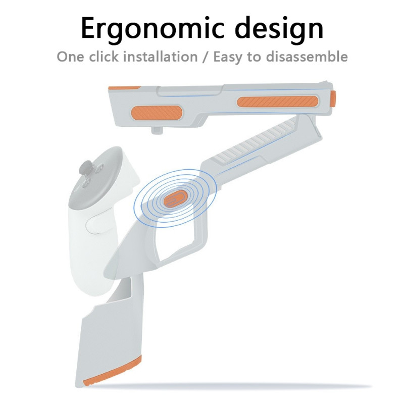 Meta Quest 3 VR Spilltilbehør Skytekontroller for pistol Beskyttelse